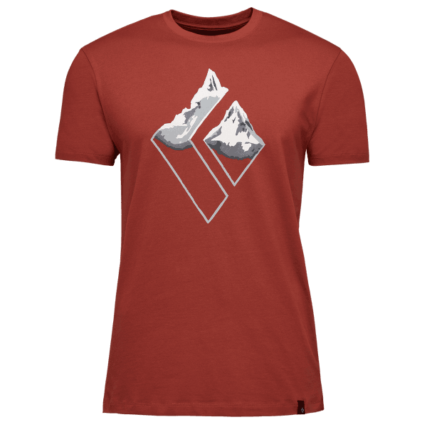Triko krátký rukáv Black Diamond Mountain Logo SS Tee Men Red Rock