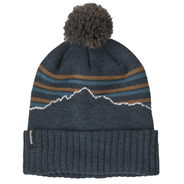 Čepice Patagonia Powder Town Beanie Fitz Roy Stripe Knit: Smolder Blue