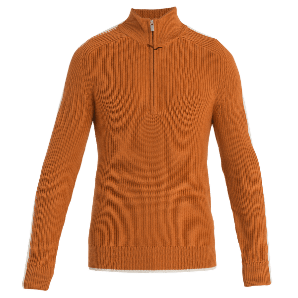 Pulóver (3/4 zapínanie) Icebreaker Lodge LS Half Zip Sweater Men EARTH/UNDYED/CB