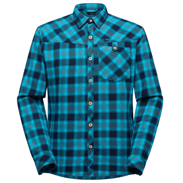 Košeľa dlhý rukáv La Sportiva RAMBLER FLANNEL SHIRT Men Deep Sea/Tropic Blue