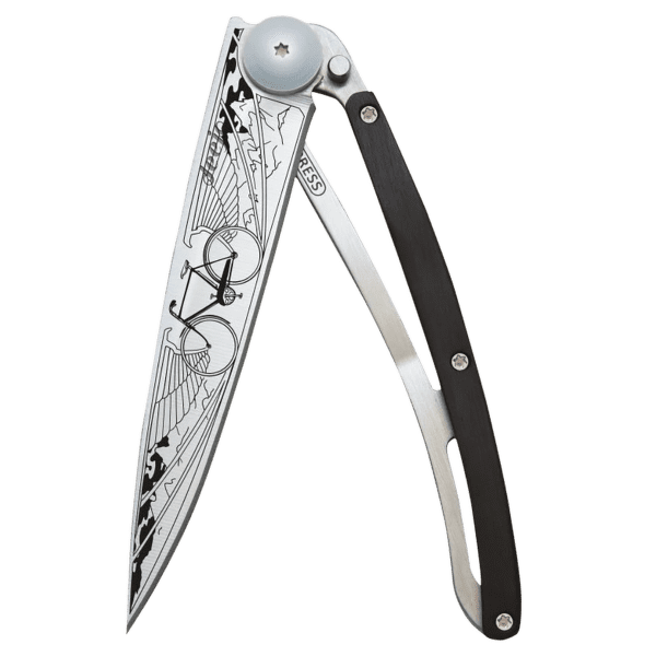Nůž Deejo Earth Tattoo 37g, Granadilla Wood, Bicycle