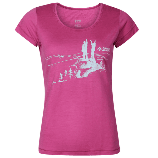 Triko krátký rukáv Direct Alpine Furry Lady 2.0 orchid (Jizera Mountains)