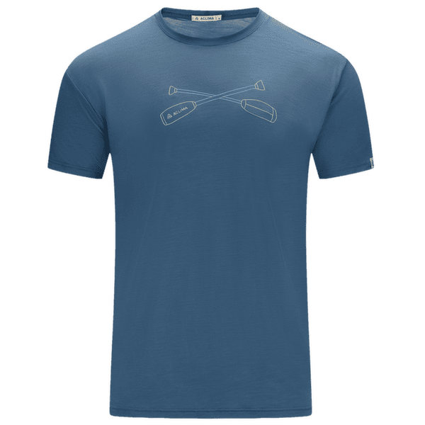 Triko krátký rukáv Aclima LightWool 140 Tee Oars Men Blue Fusion