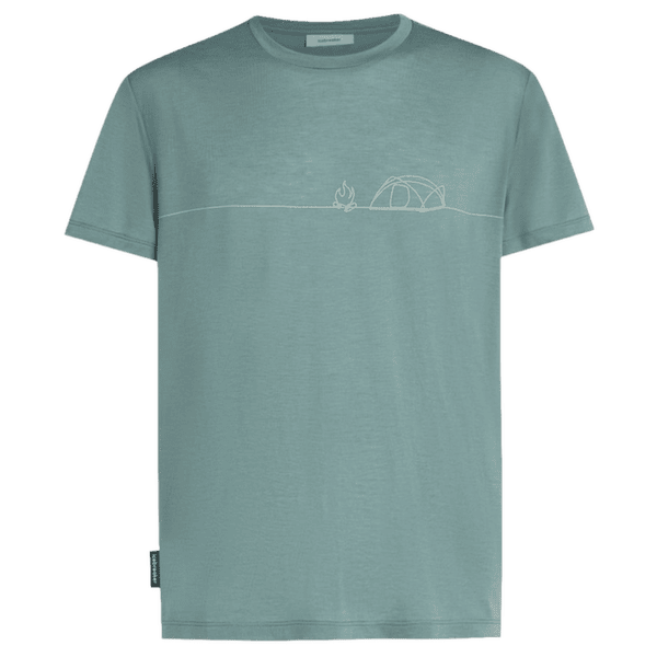 Tričko krátky rukáv Icebreaker Merino Blend Core SS Tee Single Line Camp Men BLUE ASH