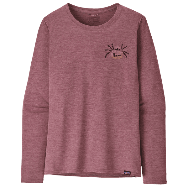Tričko dlhý rukáv Patagonia Cap Cool Daily Graphic Shirt Lands Long Sleeve Women Across The Trail: Evening Mauve X-Dye