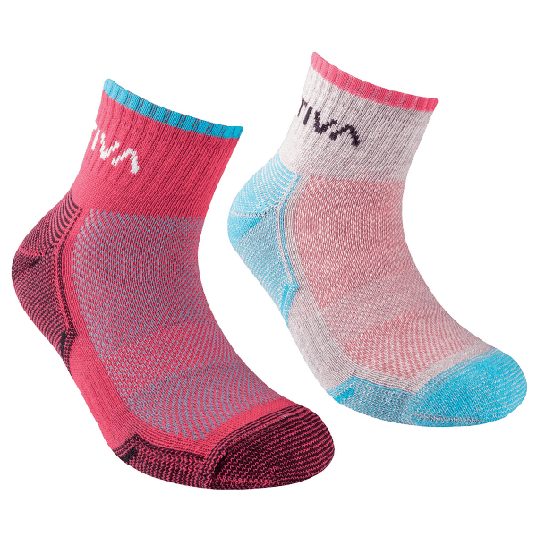 Ponožky La Sportiva Kids Running Socks Malibu Blue/Hibiscus