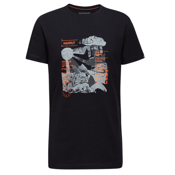 Triko krátký rukáv Mammut Massone T-Shirt Rocks Men black 0001