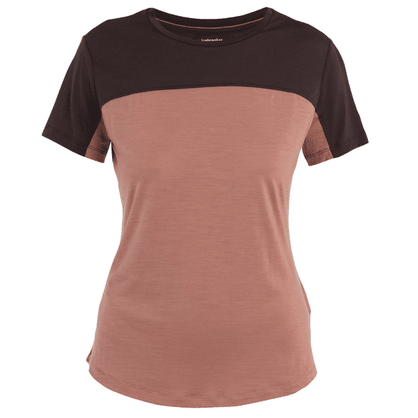 Triko krátký rukáv Icebreaker Merino 125 Cool-Lite Sphere III SS Tee Colour Block Women CEDAR WOOD/BITTERSWEET/CB