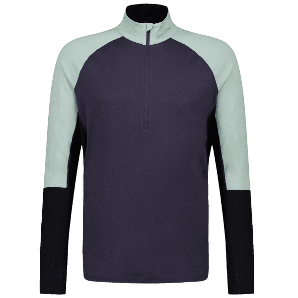 Tričko dlhý rukáv Mons Royale Olympus Merino Half Zip Men Dew / 9 Iron / Black