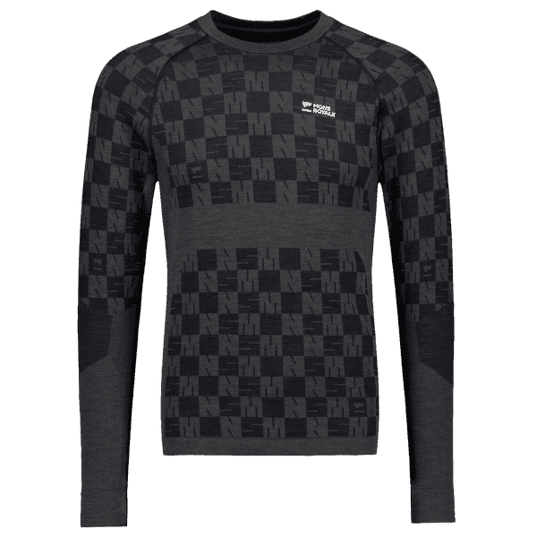 Tričko dlhý rukáv Mons Royale Ascender Merino Seamless Long Sleeve Men Forged Iron / Black