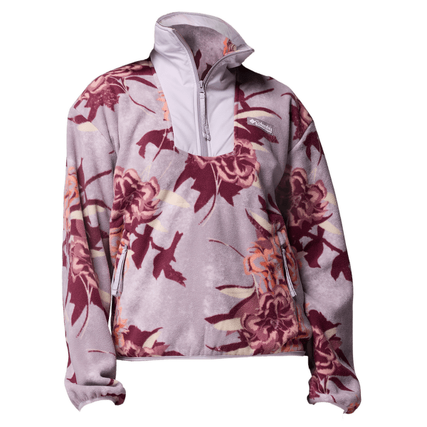 Mikina Columbia Sequoia Grove Printed Half Zip Women Shale Purple Blossoming 554