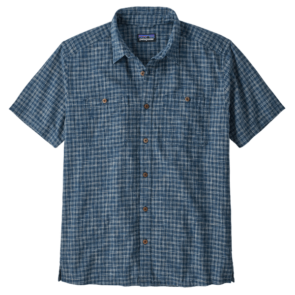 Košile krátký rukáv Patagonia Back Step Shirt Men Ikat Net: Stone Blue