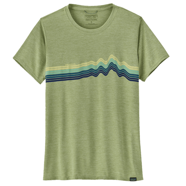 Tričko krátky rukáv Patagonia Cap Cool Daily Graphic Shirt Women Ridge Rise Stripe: Salvia Green X-Dye