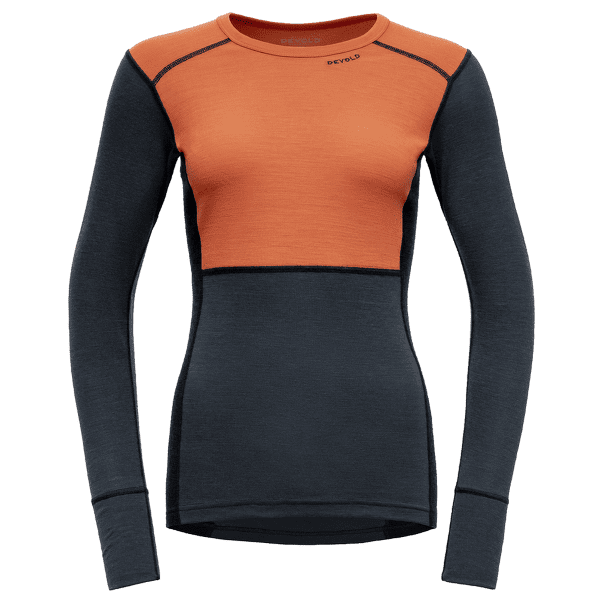 Triko dlouhý rukáv Devold Lauparen Merino 190 Shirt Women 121C CORAL/NIGHT/INK