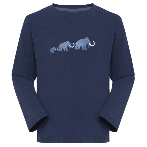 Triko dlouhý rukáv Mammut MAMMUT CORE LONGSLEEVE KIDS LOGO marine 5118