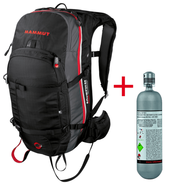 Batoh Mammut Set Pro Protection Airbag 30 + Cartridge Non-Refillable black-white 0047