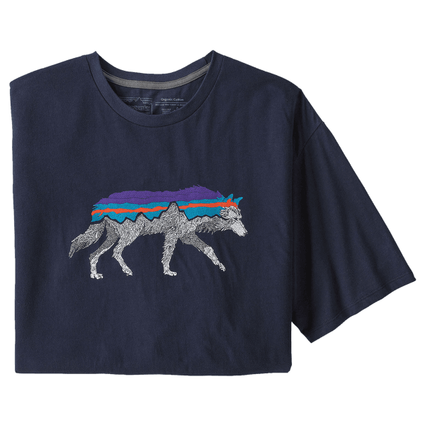 Tričko krátky rukáv Patagonia Back For Good Organic T-Shirt Men New Navy w/Wolf