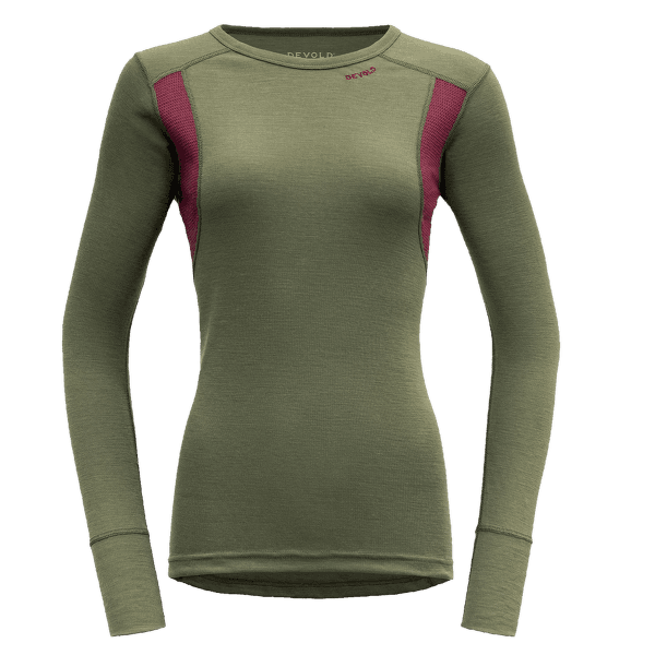 Tričko dlhý rukáv Devold Hiking Shirt Women LICHEN/BEETROOT