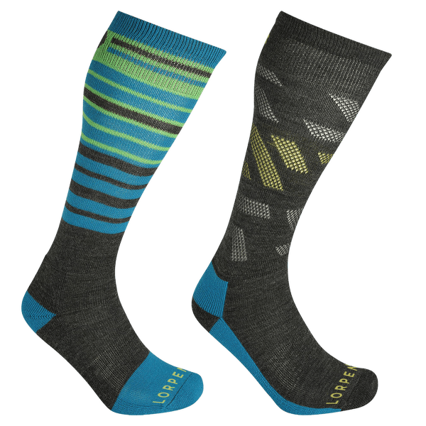 Ponožky Lorpen SKI MID 2 PACK ECO Men CHARCOAL/BLUE