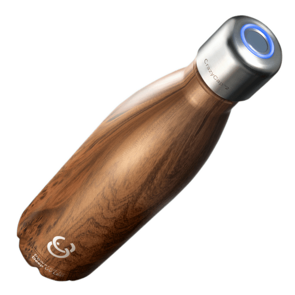 Láhev Crazy Cap Crazy Cap Bottle 0,5 l + UV Water Purifier Teakwood