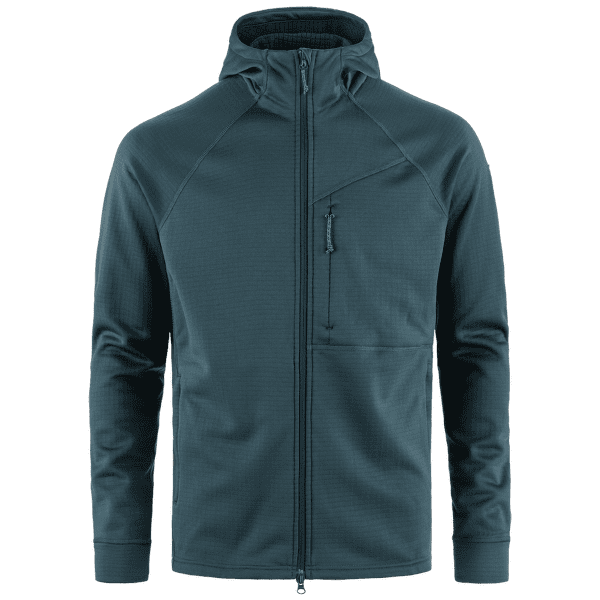 Mikina Fjällräven Abisko Grid Fleece Hoodie Men Mountain Blue