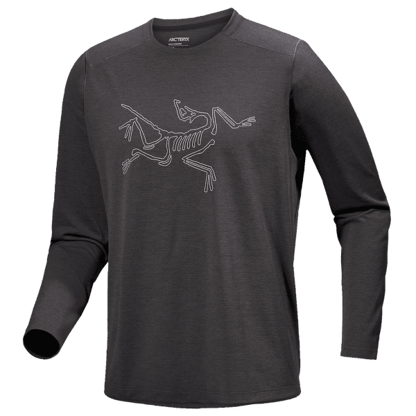 Tričko dlhý rukáv Arcteryx Cormac Logo LS Men Black Heather / Solitude