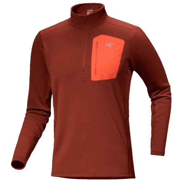 Tričko dlhý rukáv Arcteryx Rho Heavyweight Zip Neck Men Sequoia/Solaris