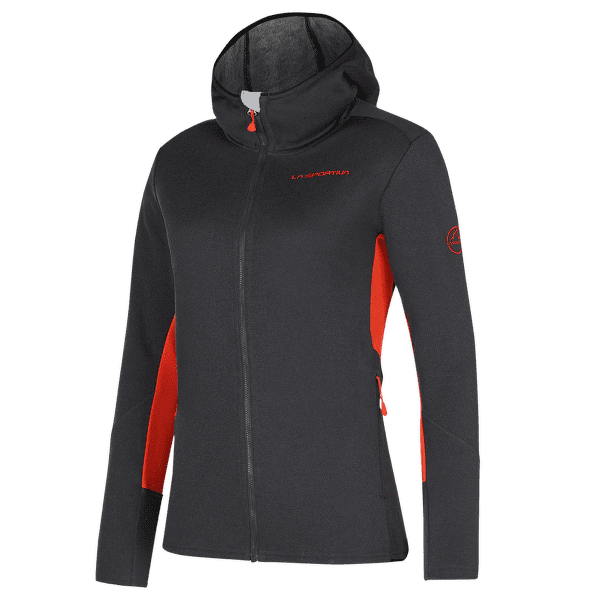 Mikina La Sportiva COSMIC HOODY Women Carbon/Cherry Tomato