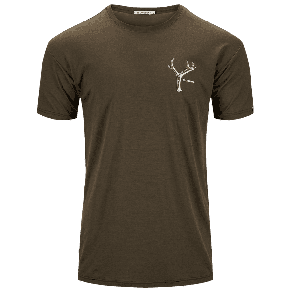 Triko krátký rukáv Aclima LightWool Tee Print Horn Men Tarmac