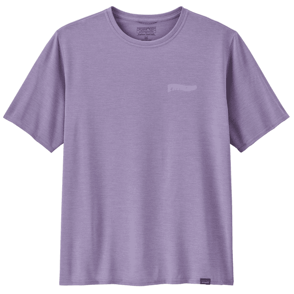 Triko krátký rukáv Patagonia Cap Cool Daily Graphic Shirt - Waters Forgotten Island: Concrete Purple X-Dye