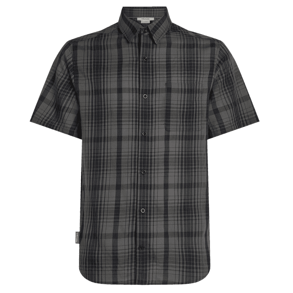 Košile krátký rukáv Icebreaker Merino 125 Cool-Lite™ Steveston SS Shirt Plaid Men OBSIDIAN/BLACK/P