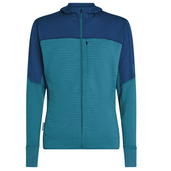 Mikina Icebreaker Merino Blend 300 RealFleece™ Descender LS Zip Men TOPAZ/ATLANTIS/CB