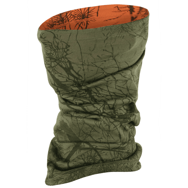 Nákrčník Fjällräven Lappland Neck Gaiter Green Camo-Orange Multi Camo
