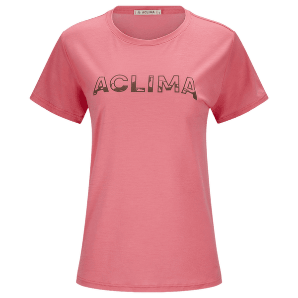 Tričko krátky rukáv Aclima LightWool Tee Logo Women Sun Kissed Coral