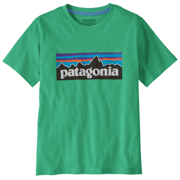 Triko krátký rukáv Patagonia P-6 Logo T-Shirt Aqua Stone