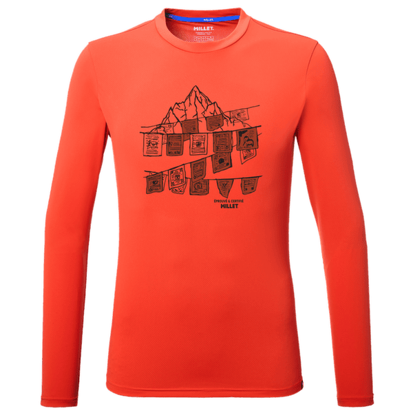 Tričko dlhý rukáv Millet SENECA TS LS UV Men PAPRIKA