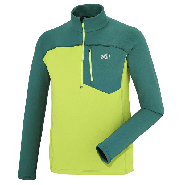 Mikina Millet Technostretch Zip Men ACID GREEN/JASPER