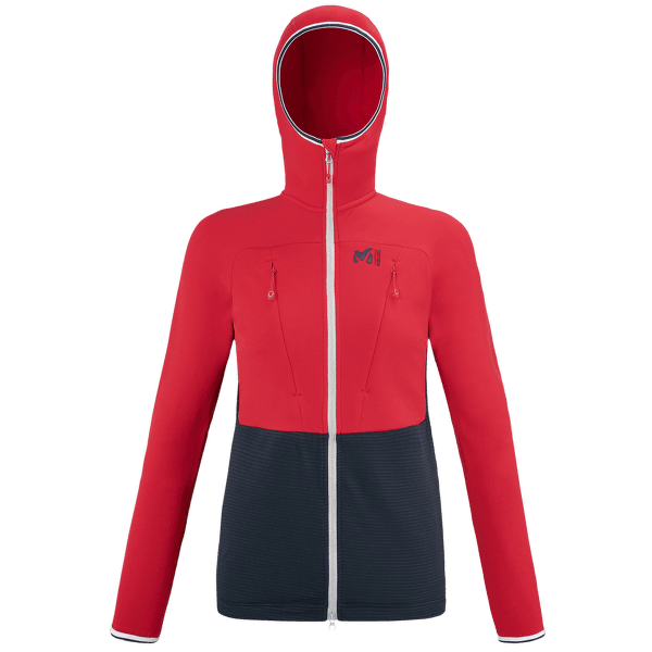 Mikina Millet Trilogy Ultimate Woolpower Hoodie Women SAPHIR/ROUGE