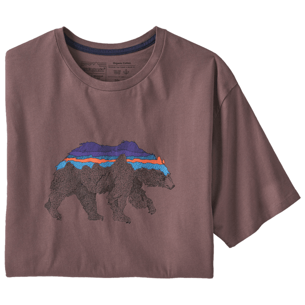 Triko krátký rukáv Patagonia Back For Good Organic T-Shirt Men Dusky Brown w/Bear