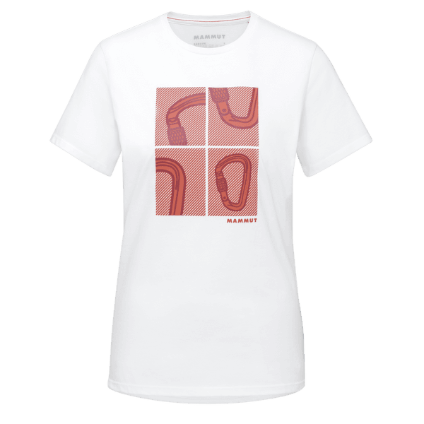 Triko krátký rukáv Mammut Sloper T-Shirt Carabiners Women white 0243