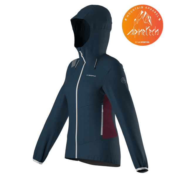 Bunda La Sportiva AEQUILIBRIUM SOFTSHELL JACKET Women Storm Blue/Red Plum