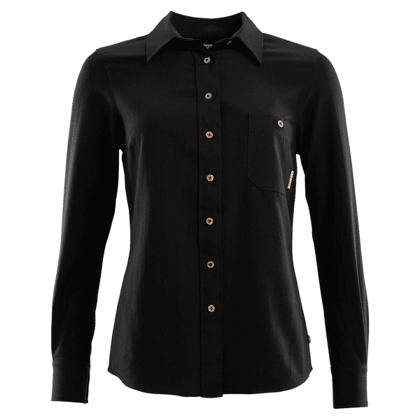 Tričko krátky rukáv Aclima LeisureWool Woven Wool Shirt Women Jet Black
