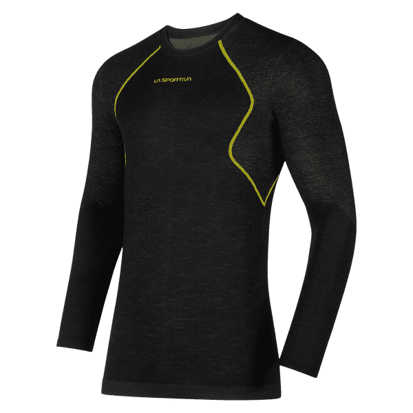 Triko dlouhý rukáv La Sportiva WOOL40 AERO LONGSLEEVE Men Black/Yellow