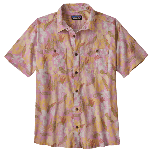 Košeľa krátky rukáv Patagonia Back Step Shirt Men Channeling Spring: Milkweed Mauve