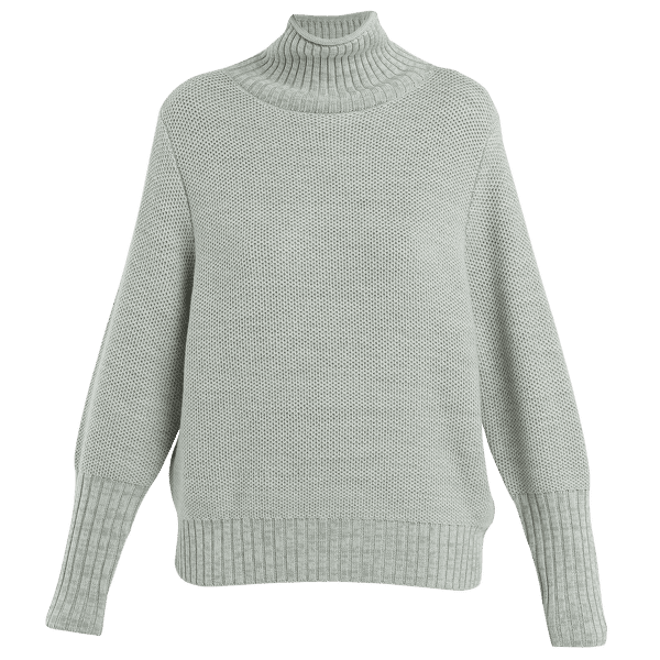 Sveter Icebreaker Seevista Funnel Neck Sweater Women ASHEN/MOSS