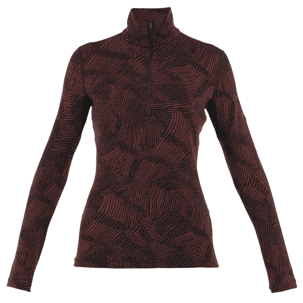 Tričko dlhý rukáv Icebreaker Merino 260 Vertex LS Half Zip Frozen Forms Women BLACK/PORT/J