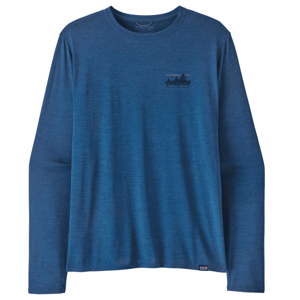 Triko dlouhý rukáv Patagonia L/S Cap Cool Daily Graphic Shirt Men 73 Skyline: Clement Blue X-Dye