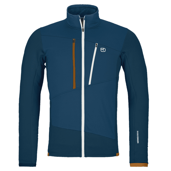 Bunda Ortovox FLEECE GRID JACKET MEN 54201 deep ocean