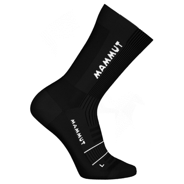 Ponožky Mammut Trail Running Targeted Cushion Crew Socks black-white 0047