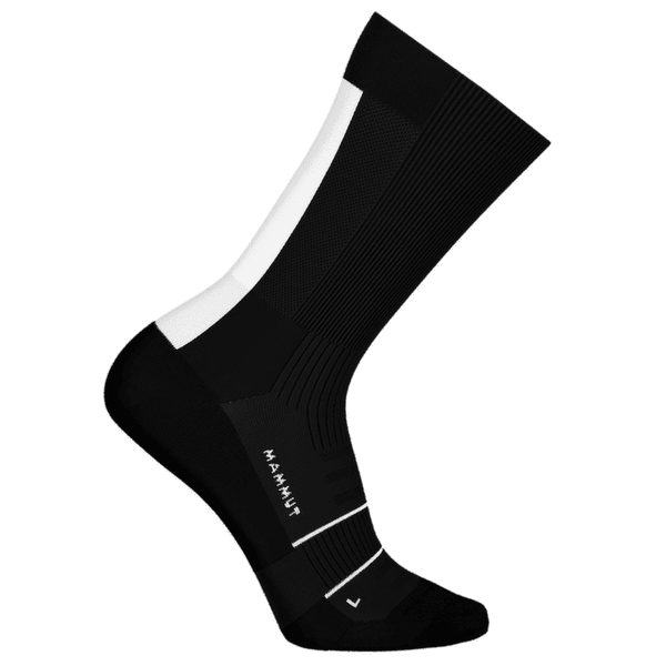 Ponožky Mammut TRAIL RUNNING LIGHTWEIGHT MERINO CREW SOCKS black-white 0047